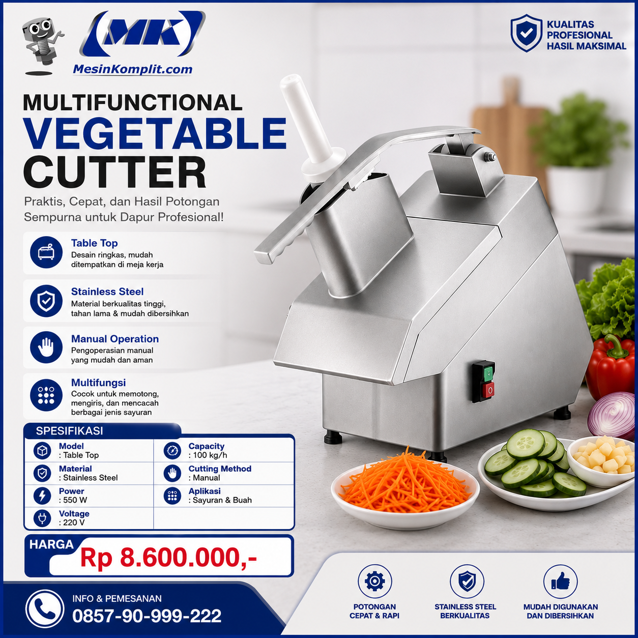 Mesin Pemotong Sayur Elek...